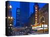 Chicago Theatre marquee at night, Chicago, Cook County, Illinois, USA-null-Stretched Canvas