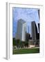 Chicago Towers and Wrigley Square in Millenium Park-Ffooter-Framed Photographic Print