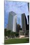 Chicago Towers and Wrigley Square in Millenium Park-Ffooter-Mounted Photographic Print