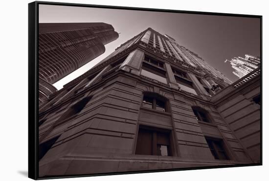 Chicago Towers BW-Steve Gadomski-Framed Stretched Canvas