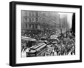 Chicago: Traffic, 1909-Frank M. Hallenbeck-Framed Giclee Print