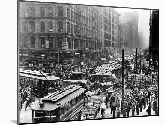 Chicago: Traffic, 1909-Frank M. Hallenbeck-Mounted Giclee Print