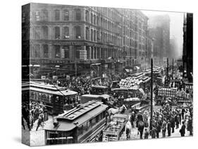 Chicago: Traffic, 1909-Frank M. Hallenbeck-Stretched Canvas