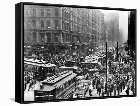 Chicago: Traffic, 1909-Frank M. Hallenbeck-Framed Stretched Canvas