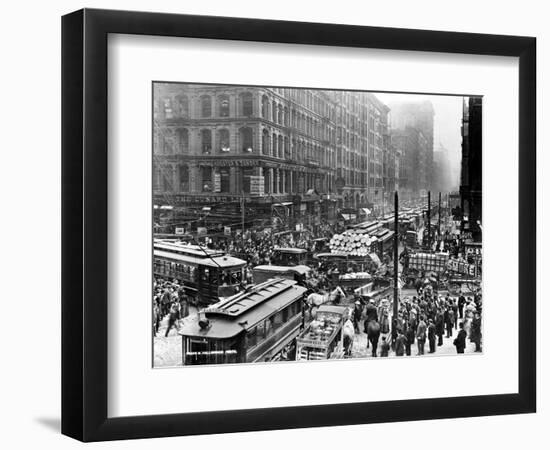 Chicago: Traffic, 1909-Frank M. Hallenbeck-Framed Giclee Print