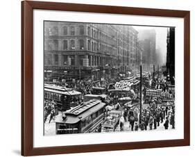 Chicago: Traffic, 1909-Frank M. Hallenbeck-Framed Giclee Print