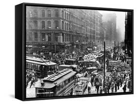Chicago: Traffic, 1909-Frank M. Hallenbeck-Framed Stretched Canvas