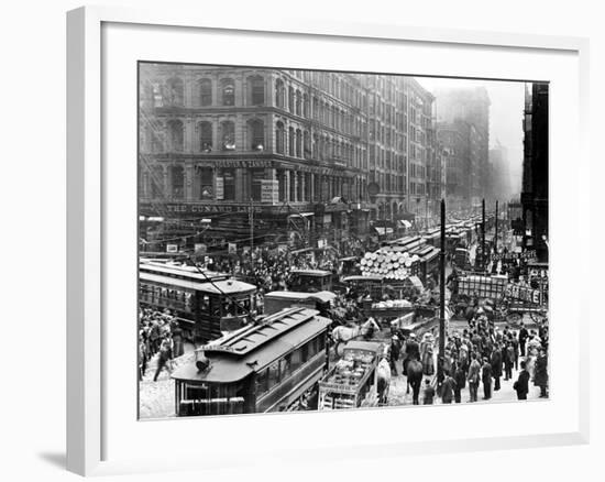 Chicago: Traffic, 1909-Frank M. Hallenbeck-Framed Giclee Print