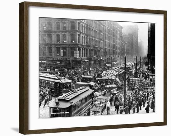 Chicago: Traffic, 1909-Frank M. Hallenbeck-Framed Giclee Print