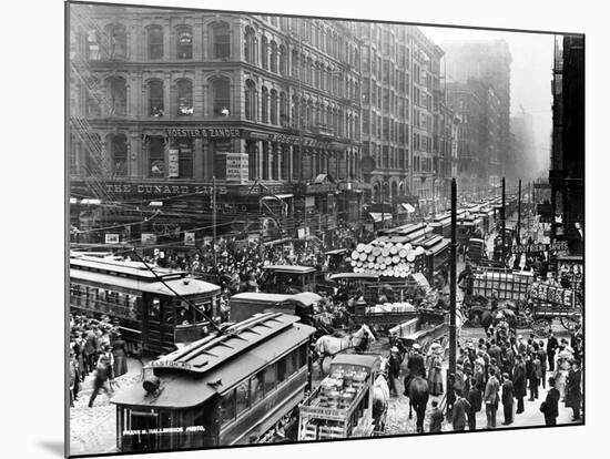 Chicago: Traffic, 1909-Frank M. Hallenbeck-Mounted Giclee Print