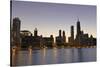 Chicago Twilight-NjR Photos-Stretched Canvas