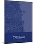 Chicago, United States of America Blue Map-null-Mounted Poster