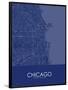Chicago, United States of America Blue Map-null-Framed Poster