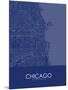 Chicago, United States of America Blue Map-null-Mounted Poster