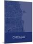 Chicago, United States of America Blue Map-null-Mounted Poster