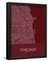 Chicago, United States of America Red Map-null-Framed Poster