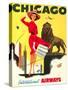 Chicago Vintage Travel Poster-null-Stretched Canvas