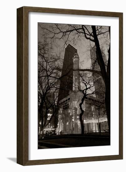 Chicago Water Tower BW-Steve Gadomski-Framed Photographic Print