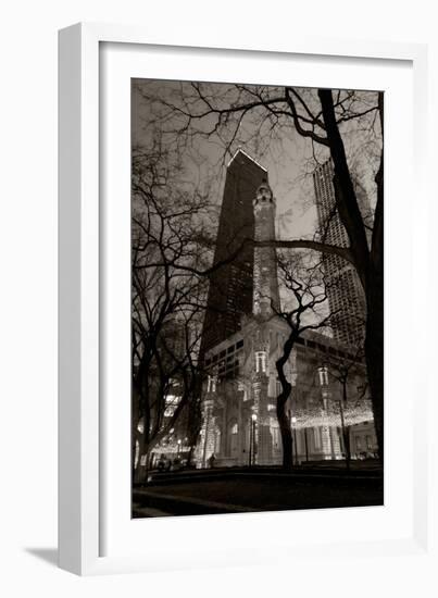 Chicago Water Tower BW-Steve Gadomski-Framed Photographic Print