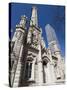 Chicago Water Tower in Foreground, Hancock Building in Background, Chicago, Illinois, USA-Robert Harding-Stretched Canvas