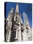 Chicago Water Tower in Foreground, Hancock Building in Background, Chicago, Illinois, USA-Robert Harding-Stretched Canvas