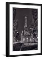 Chicago Water Tower Michigan Avenue BW-Steve Gadomski-Framed Photographic Print