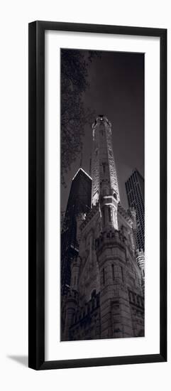 Chicago Water Tower Panorama B W-Steve Gadomski-Framed Photographic Print