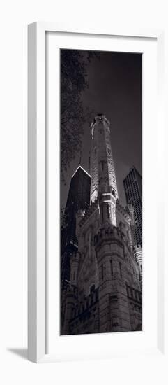 Chicago Water Tower Panorama B W-Steve Gadomski-Framed Photographic Print