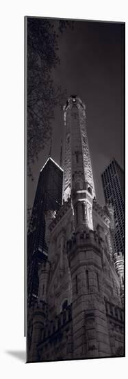 Chicago Water Tower Panorama B W-Steve Gadomski-Mounted Photographic Print