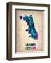 Chicago Watercolor Map-NaxArt-Framed Art Print