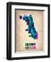 Chicago Watercolor Map-NaxArt-Framed Art Print