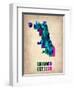 Chicago Watercolor Map-NaxArt-Framed Art Print