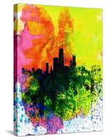 Chicago Watercolor Skyline-NaxArt-Stretched Canvas