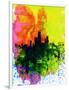 Chicago Watercolor Skyline-NaxArt-Framed Art Print