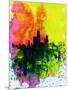 Chicago Watercolor Skyline-NaxArt-Mounted Art Print