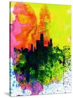 Chicago Watercolor Skyline-NaxArt-Stretched Canvas