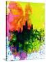 Chicago Watercolor Skyline-NaxArt-Stretched Canvas