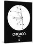 Chicago White Subway Map-NaxArt-Stretched Canvas