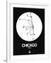 Chicago White Subway Map-NaxArt-Framed Art Print