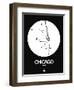 Chicago White Subway Map-NaxArt-Framed Premium Giclee Print