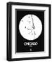 Chicago White Subway Map-NaxArt-Framed Premium Giclee Print