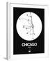 Chicago White Subway Map-NaxArt-Framed Art Print