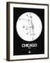 Chicago White Subway Map-NaxArt-Framed Art Print