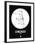 Chicago White Subway Map-NaxArt-Framed Art Print