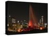 Chicago Whitesox Skyline With Buckingham Fountain-Patrick Warneka-Stretched Canvas