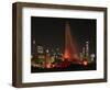 Chicago Whitesox Skyline With Buckingham Fountain-Patrick Warneka-Framed Photographic Print