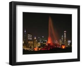 Chicago Whitesox Skyline With Buckingham Fountain-Patrick Warneka-Framed Photographic Print