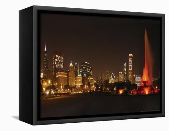 Chicago Whitesox Skyline-Patrick Warneka-Framed Stretched Canvas