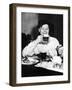 Chicago Worker Enjoys a Saloon Lunch That Provided Free Food to Go with the Purchased Beer, ca 1920-null-Framed Photo