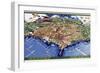 Chicago World's Fair Map-null-Framed Premium Giclee Print